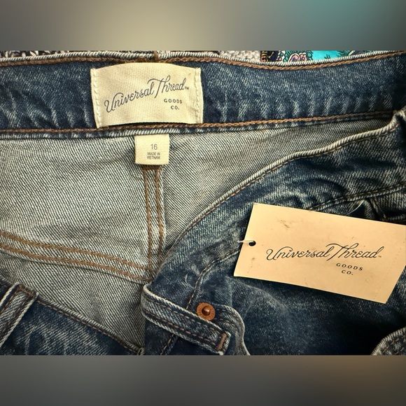 NWT UNIVERSAL THREAD women’s A-Line Maxi Denim Skirt Medium Wash High Rise sz 16 - Picture 6 of 7